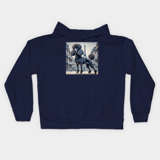 Avant-Garde French Poodle Kids Hoodie